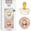 Bibs Colour symetrické cumlíky kaučuk 2 ks Ivory / Blush