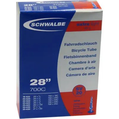 Schwalbe FV - Cestná duša Schwalbe Extra Light 18-25/622 (č.20) FV - galuskový ventil