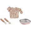 Jedálenská súprava First Meals Gift Set Savannah Bloom Beaba z nehrdzavejúcej ocele 4 dielna v darčekovom balení ružová od 4 mes