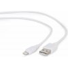 GEMBIRD Kabel CABLEXPERT USB 2.0 Lightning (IP5 a vyšší) nabíjecí a synchronizační kabel, 2m, bílý CC-USB2-AMLM-2M-W