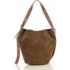 MARCO MAZZINI Dámska kožená taška typu hobo | camel s292b