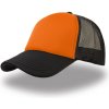 Atlantis Headwear Kšiltovka Rapper, 5 panelová, síťovaná COT33207093799-orange/blac UNI Oranžová/černá