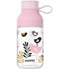 Plastová fľaša QUOKKA Kids Tritan Ice With Strap - Birds 430 ml