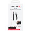 Magnetický kábel na kľúče Swissten USB-C na USB-C - 71551040 - 9,7 cm - čer