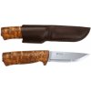 Helle HE-200075 Eggen vonkajší nôž 10 cm, drevo kučeravej brezy, kožené puzdro