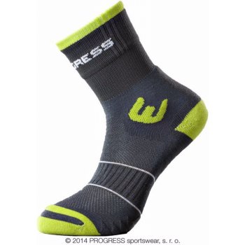 Progress ponožky Walking šedo/zelená