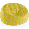 Sablio Sedací vak Cocoon Biele kačičky - 75 x 45 x 35 cm