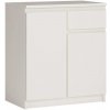 Extom Lacná komoda ARMADIO A1 2D 1S biela drevo 73 cm x 85 cm x 36 cm
