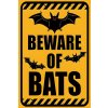 Ceduľa Beware Of Bats 30cm x 20cm Plechová tabuľa