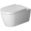 Duravit ME By Starck 37 x 57 cm závesná WC misa Rimless, Durafix, biela s úpravou WonderGliss 25290900001