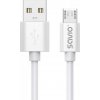 SAVIO CL-167 USB-A - micro USB kabel, 2A, 3m, bílý