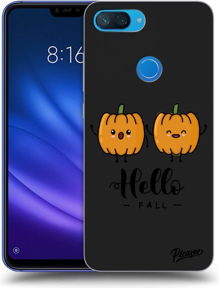 Púzdro Picasee silikónové Xiaomi Mi 8 Lite - Hallo Fall čierne