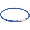 Trixie Flash USB svietiaci obojok XS-XL 70 cm / 10 mm, - kráľovská modrá