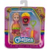 Barbie Chelsea v kostýmu Hamburger s pejskem