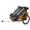 Cyklovozík Thule Chariot Sport 2 single Natural Gold + bike set + kočíkový set + bežecký set