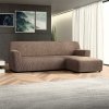 GA.I.CO poťahy COSTINA oriešková sedačka s otomanom vpravo 170 - 300 cm