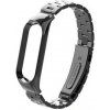 eses Kovový remienok pre Xiaomi Mi Band 5 a Xiaomi Mi Band 6 - Čierny