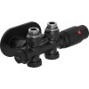 Mexen G00 súprava termostatického ventilu rohového/priamočiarého s krytkou R, Duplex, DN50, čierny - W908-900-905-70