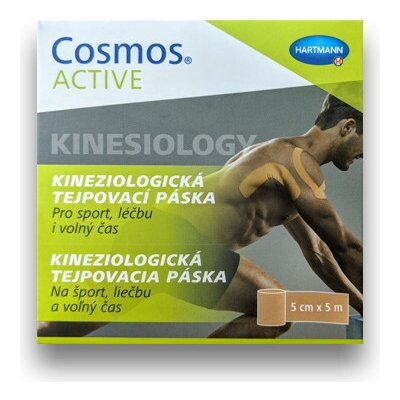 COSMOS Active kineziologická tejpovacia páska 1 kus - Cosmos Active kineziologická tejpovacia páska béžová 1 ks 5cm x 5m