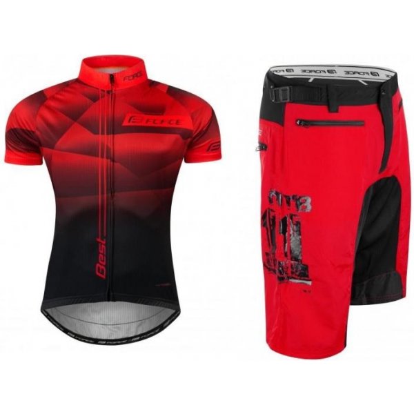 Force BEST černo-čerevný + Force MTB-11 červené kraťasy od 68,09 € -  Heureka.sk