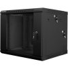 LANBERG RACK CABINET 19” DOUBLE-SECTION WALL-MOUNT 9U/600X600 (FLAT PACK) BLACK WF02-6609-10B Lanberg