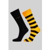 PONOŽKY GANT BARSTRIPE AND SOLID SOCKS 2-PACK MEDAL YELLOW