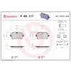 Sada brzdových platničiek, vždy 4 kusy v sade BREMBO P 85 117 (P85117)