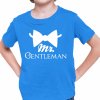 Mr. Gentleman - detské tričko s potlačou - Tričkový | 7 | 8 | Modrý