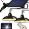 SOLÁRNA LAMPA 2x LED ZÁHRADNÝ ZÁVESNÝ LUSTER VONKAJŠÍ PANEL + DIAĽKOVÉ OVLÁDANIE