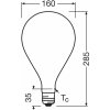 OSRAM LED Vintage 1906 Big Grape E27 7,3W 2700K matná stmievateľná - 4058075836228