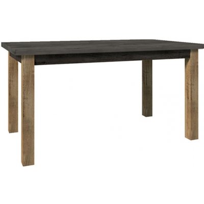 Tempo Kondela Jedálenský stôl, rozkladací, dub lefkas tmavý/smooth sivý, 160-203x90 cm, MONTANA STW