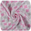 Kikko Bambusové prestieradlo s gumou XKKO BMB 120x60 Pink Cross