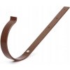 Bryza Rovný kovový odkvapový hák Ø 100 mm RAL 8017 hnedý