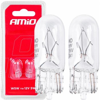 AMiO Halogénové žiarovky T10 W5W W2.1x9.5d 12V 2 ks