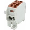 Svorkovnica rozbočovacia HLS 125A-2 (1x35, 1x25 / 1x35, 1x25) - hnedá