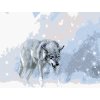 ZUTY Maľovanie podľa čísel SIVÝ VLK V ZIMNEJ KRAJINE Rámovanie bez rámu a bez vypnutia plátna Rozmer 80 x 100 cm