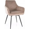 Textilomanie Jedálenská stolička MARLO VELVET béžová