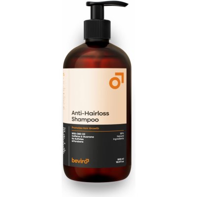 Prírodný šampón pre mužov proti padaniu vlasov Beviro Anti-Hairloss Shampoo - 500 ml (BV321)