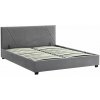 Signal Dvojlôžková čalúnená posteľ Columbia Velvet 140x200 s úložným priestorom sivá
