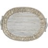 Mars & More Prírodný drevený oválny podnos s držadlami Willow - 72 * 58 * 11cm - Mars & More