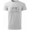 Elektrikár - základný elektrický obvod - Klasické pánske tričko vyššej gramáže - 3XL ( Svetlosivý melír )
