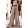 Fashionweek Dámske viskózové culotte šortky s opaskom v boho štýle K2099 Farba: CAPPUCCINO, Veľkosť: Universal