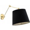Argon | Argon 4898 - Nástenná lampa ZAKYNTOS PLUS 1xE27/15W/230V čierna/zlatá | AR4898
