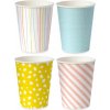 Papierové poháre na kávu pastelové farby mix 250 ml 50 ks