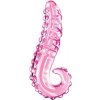 Icicles No. 24 ribbed tongue glass dildo