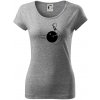Koule vs kolka - Dámske tričko Pure - 2XL ( Tmavosivý melír )