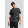 TRIČKO KARL LAGERFELD JEANS KLJ REGULAR SSLV PRINTED TEE BLACK AOP CRACK PRINT