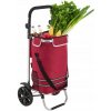 Nákupný vozík 3v1, 56 L, skladacia taška na kolieskach, ľahký, červený