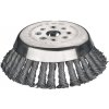 Lessmann 47625001 | Kuželová kefa, splietaný drôt, pre krovinorezy 200x14x20 mm / 0,50 oceľ