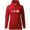Evolution of man (supersport) - Mikina dámská Cape s kapucí - 2XL ( Červená )